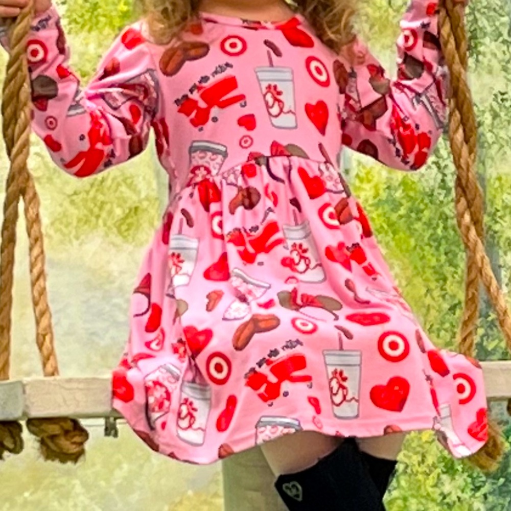 Chick-fil-a, target, Starbucks, hearts dress!!!!
